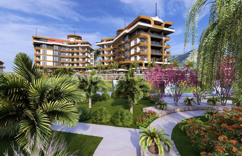 Alanya Kestel'de İyi Konumda Eşsiz Manzaralı Daireler 9