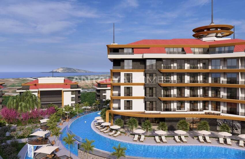 Alanya Kestel'de İyi Konumda Eşsiz Manzaralı Daireler 1