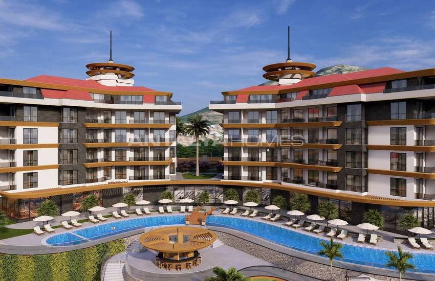 Alanya Kestel'de İyi Konumda Eşsiz Manzaralı Daireler 10