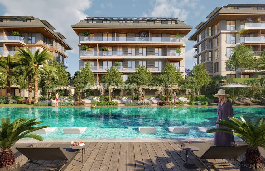 Flats in a Complex with Rich Amenities in Oba Alanya 2