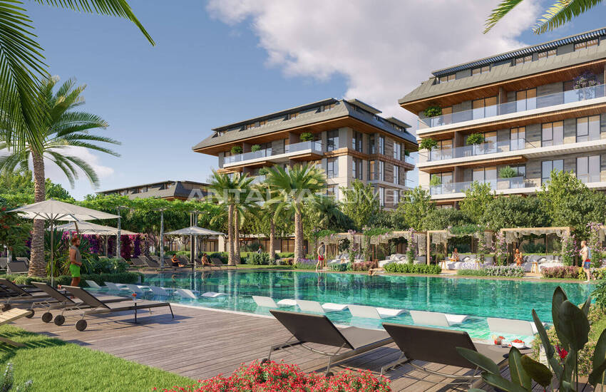 Flats in a Complex with Rich Amenities in Oba Alanya 4