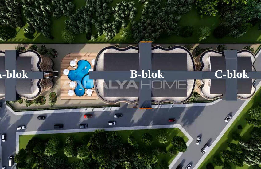 شقق مطلة على الطبيعة في مجمع مع المرافق الاجتماعية في ألانيا 17