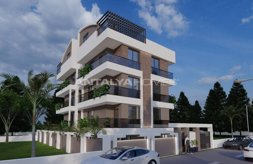 Flats in a Building with Lift in Kepez Antalya