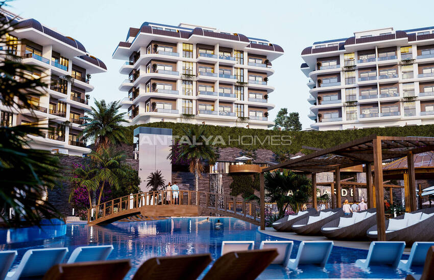 Lägenheter Med Bergsutsikt I Ett Projekt I Kargicak Alanya 2
