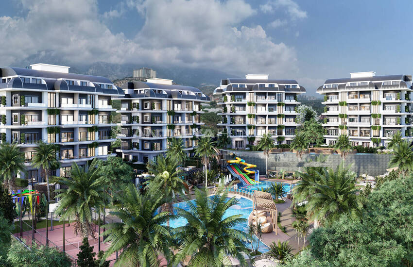 Lägenheter Med Bergsutsikt I Ett Projekt I Kargicak Alanya 1