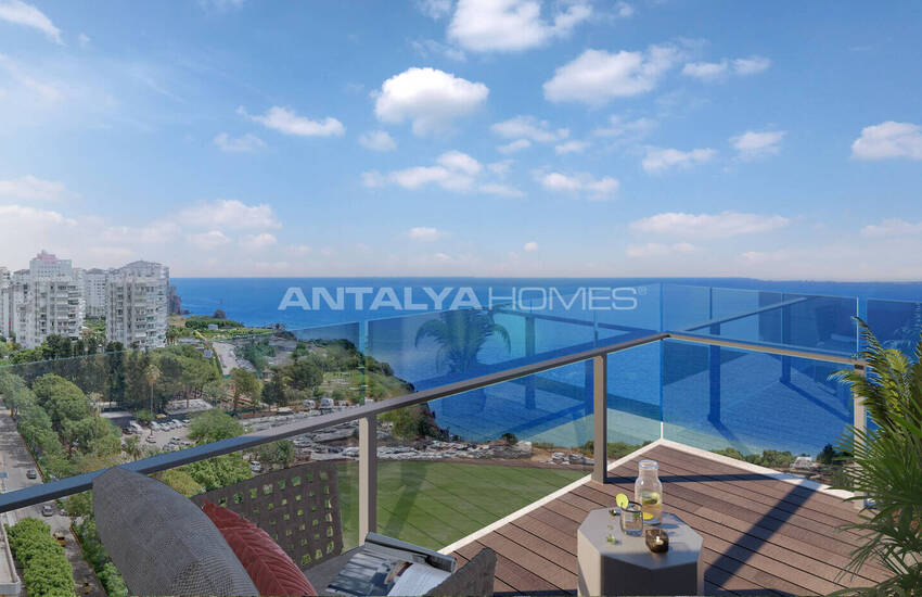 3-bedroom Sea View Flats Near Amenities in Muratpasa Antalya