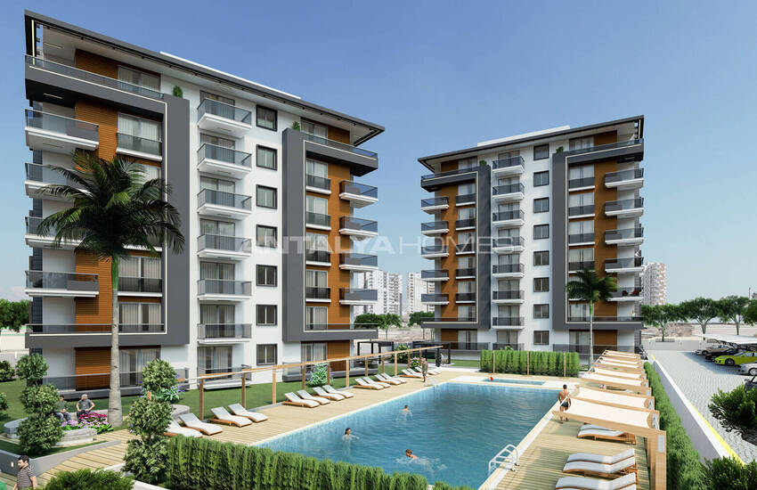 Appartementen In Een Complex Met Goede Ligging In Altintas Antalya