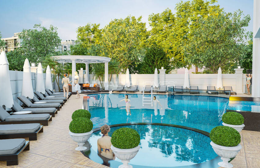 Flats in a Complex with Natural Environment in Alanya Oba 6