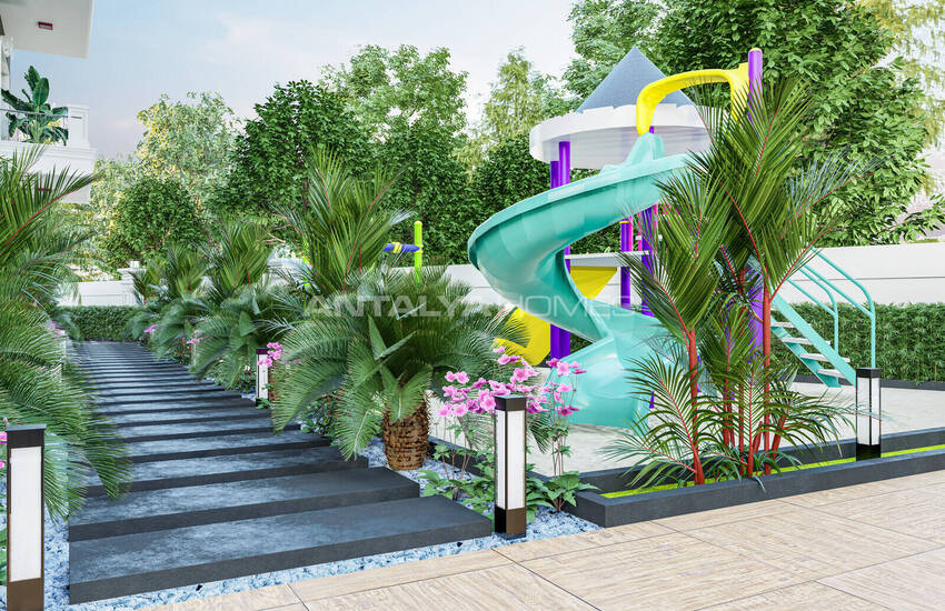 Flats in a Complex with Natural Environment in Alanya Oba 5