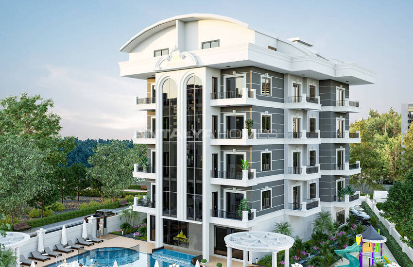 Flats in a Complex with Natural Environment in Alanya Oba 1