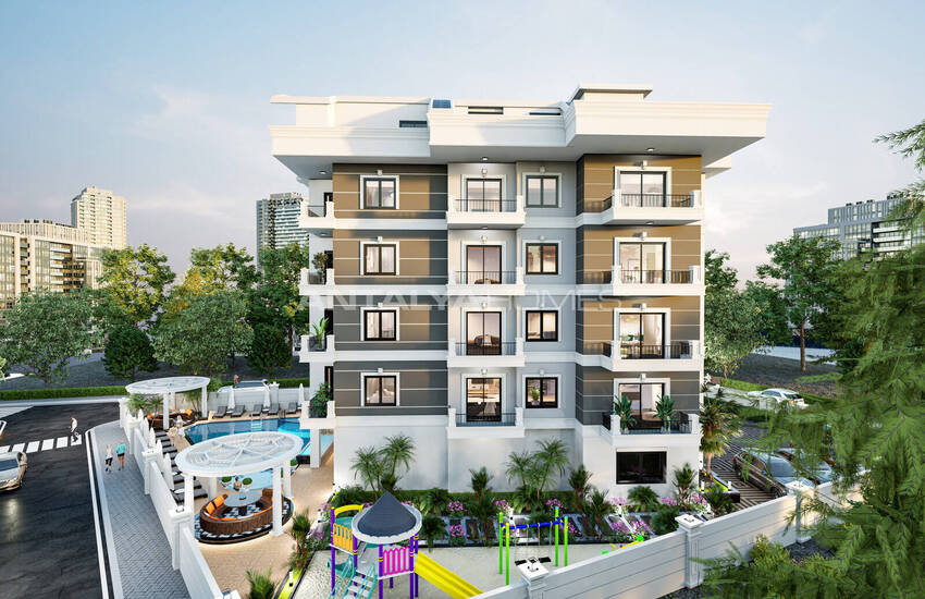 Flats in a Complex with Natural Environment in Alanya Oba