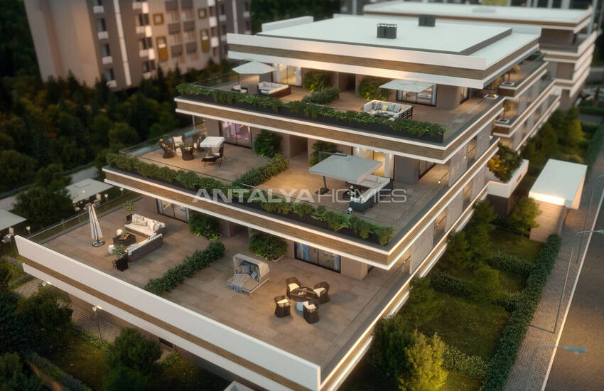 Flats with Private Gardens and Balconies in Aksu Antalya 1