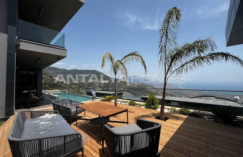 Villas Intelligentes Avec Vue Panoramique Sur La Mer À Alanya Tepe