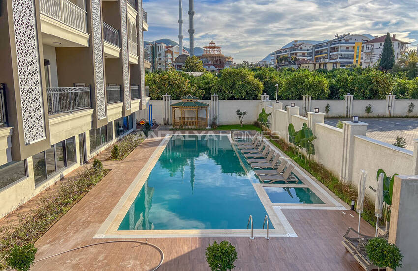 Färdiga Lägenheter I Ett Komplex Nära Bekvämligheter I Alanya Oba 1