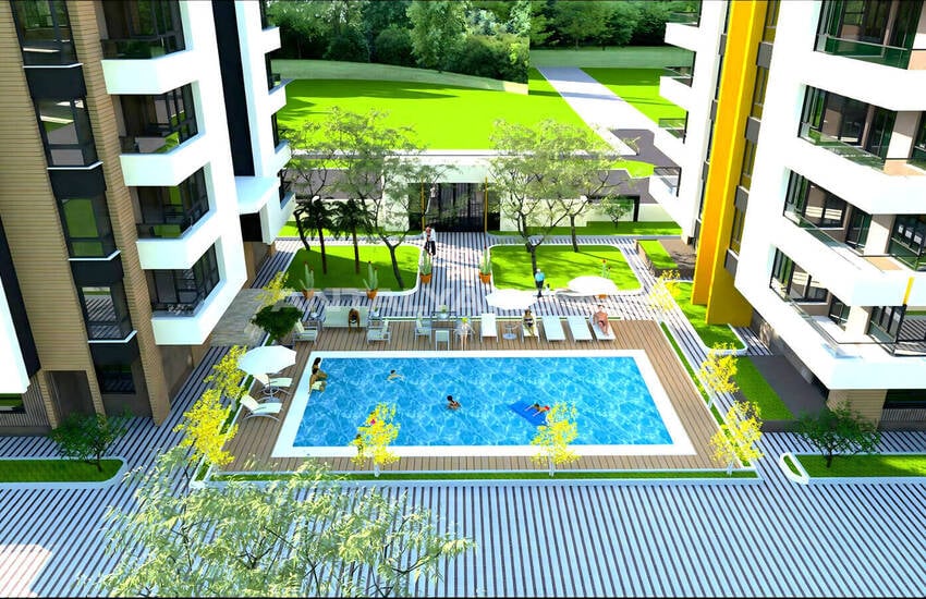 Lägenheter Med 3 Sovrum Och Gemensam Pool I Antalya Kepez 4