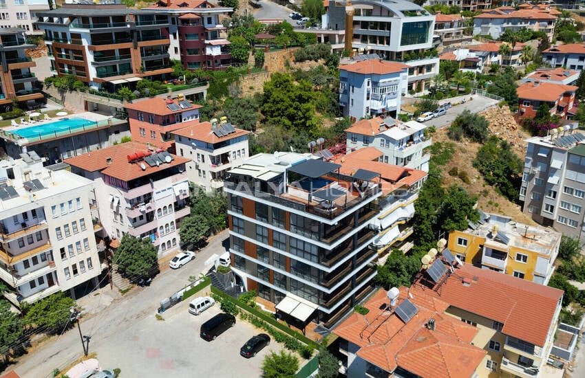 شقق جاهزة بإطلالة على البحر في مجمع بحمام سباحة في ألانيا 4