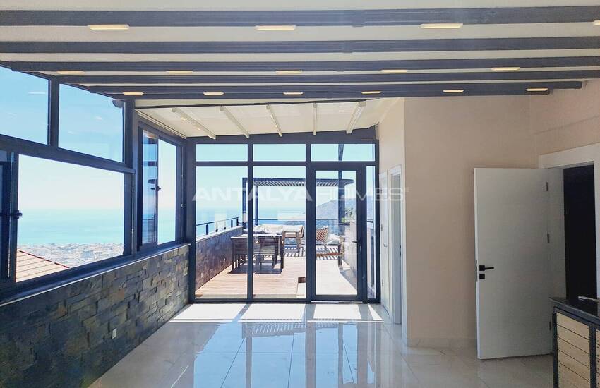 شقق جاهزة بإطلالة على البحر في مجمع بحمام سباحة في ألانيا 13