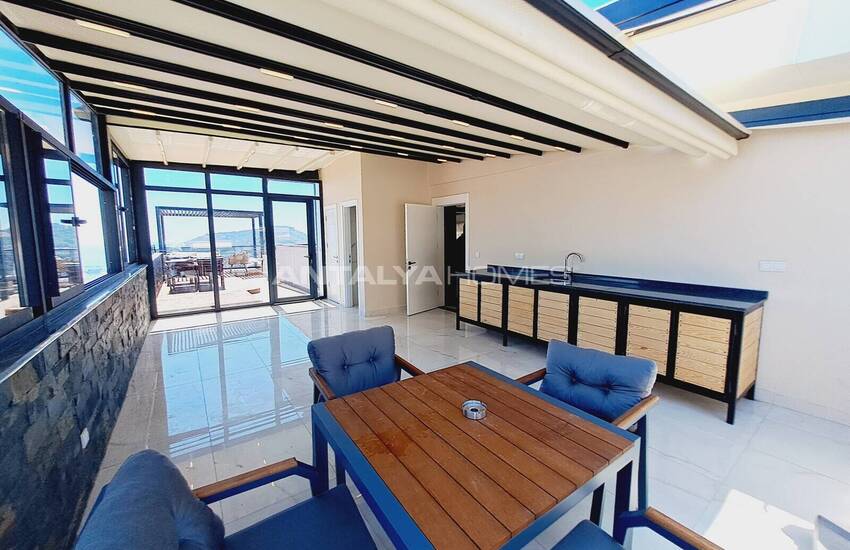 شقق جاهزة بإطلالة على البحر في مجمع بحمام سباحة في ألانيا 12