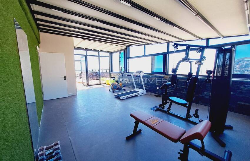 شقق جاهزة بإطلالة على البحر في مجمع بحمام سباحة في ألانيا 11