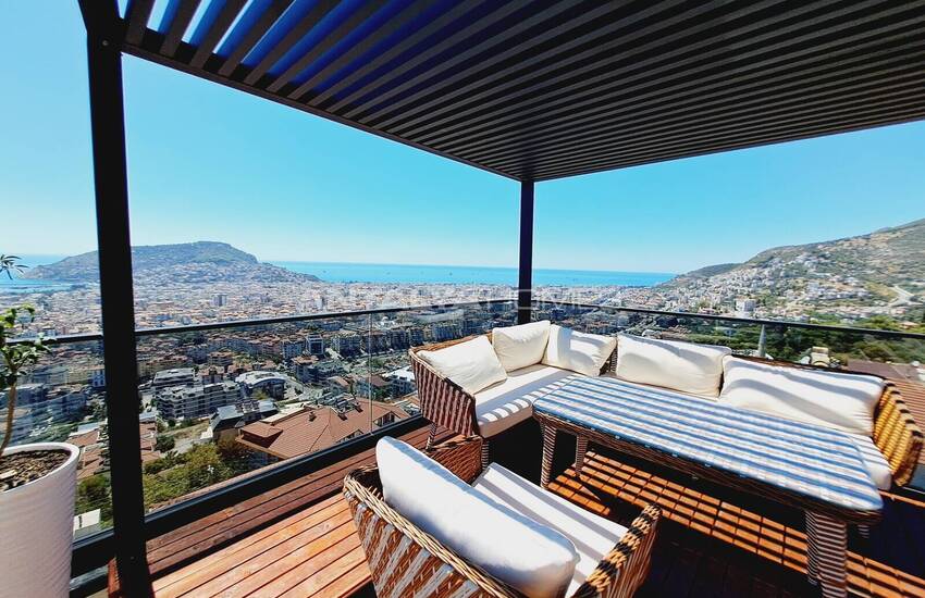 شقق جاهزة بإطلالة على البحر في مجمع بحمام سباحة في ألانيا 8