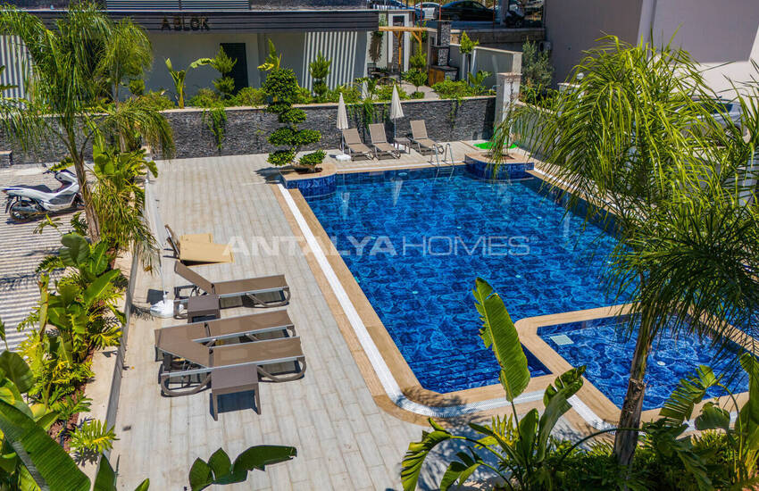 Стильные готовые квартиры в комплексе с бассейном в Алании 3