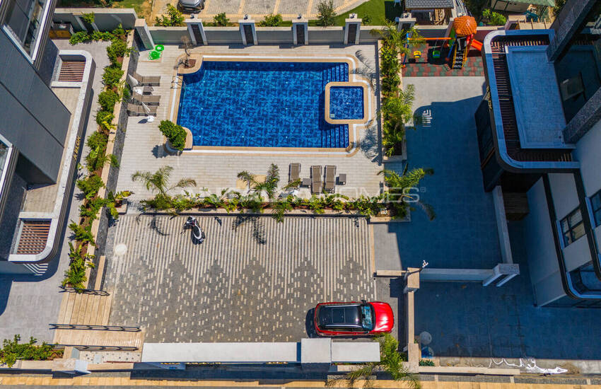 Стильные готовые квартиры в комплексе с бассейном в Алании 6