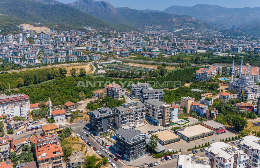 Стильные готовые квартиры в комплексе с бассейном в Алании 4