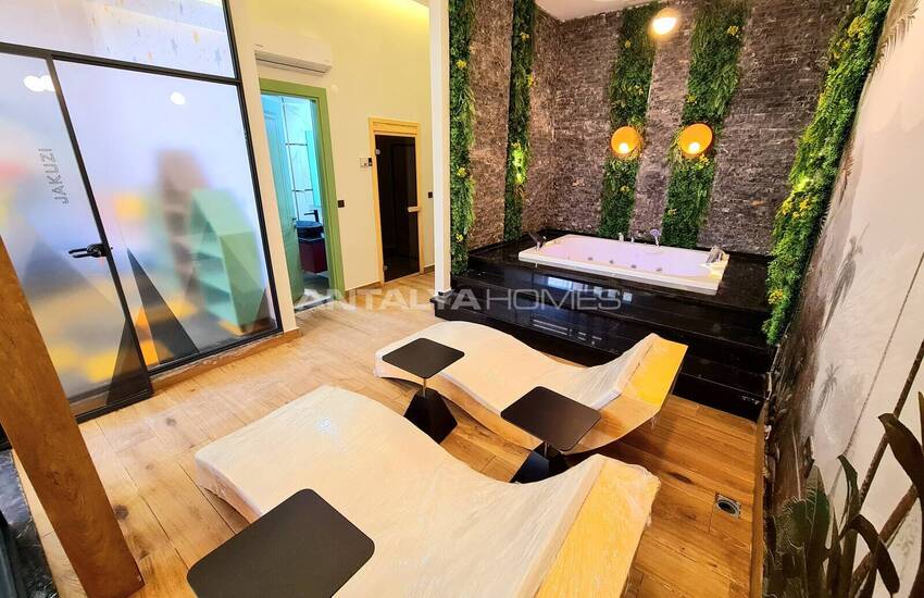 Стильные готовые квартиры в комплексе с бассейном в Алании 26