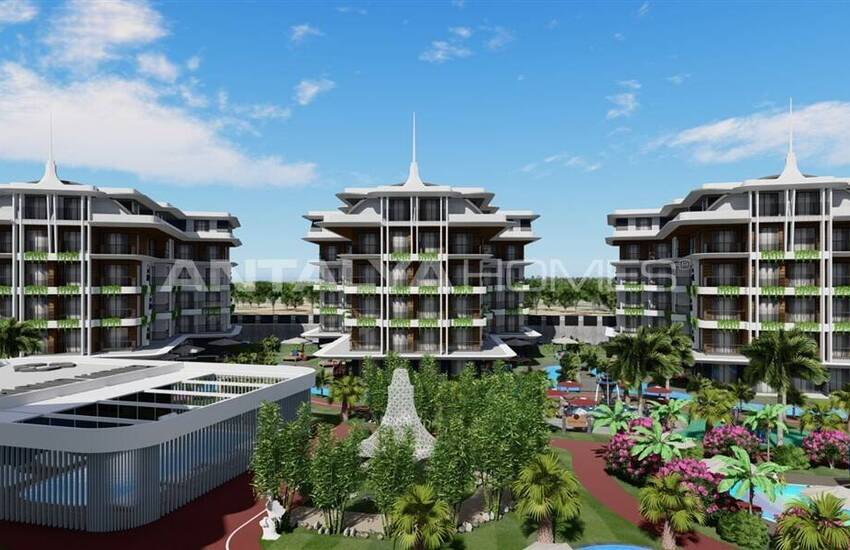 Elegant Apartments in a Hotel Concept Project in Alanya Oba 1