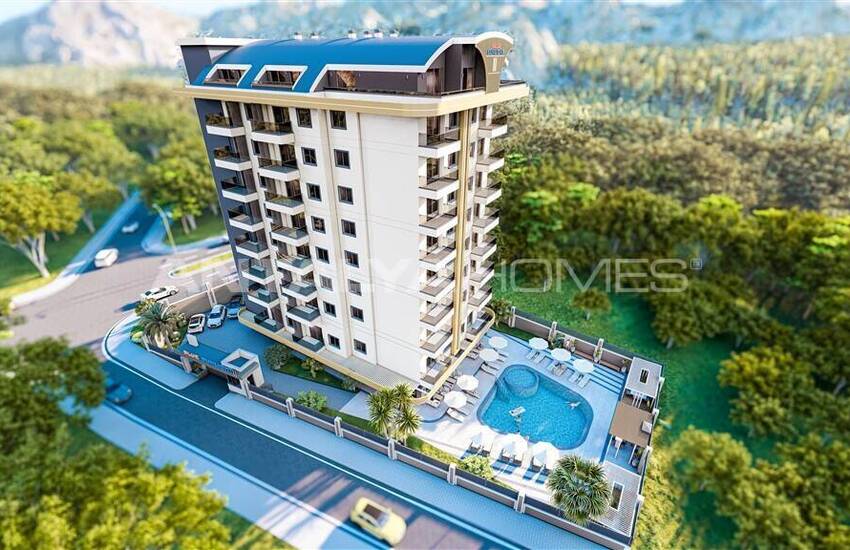 Properties in a Single Block Complex Near the Sea in Alanya