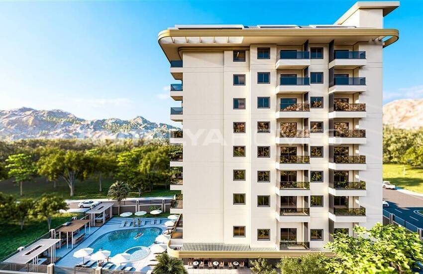 Alanya'da Denize Yakın Tek Bloklu Site İçinde Satılık Daireler  1