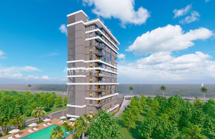 Lägenheter Vid Stranden I Ett Helt Nytt Projekt I Alanya Turkiet