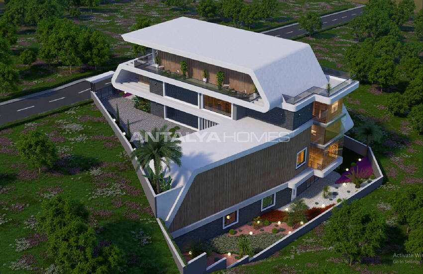 Detached Sea and Castle View House in Alanya Antalya 14