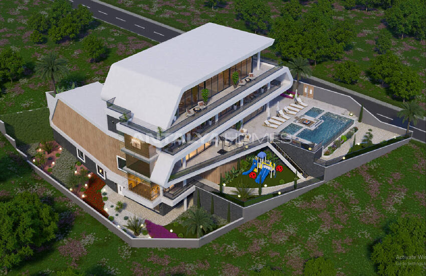 Detached Sea and Castle View House in Alanya Antalya 13