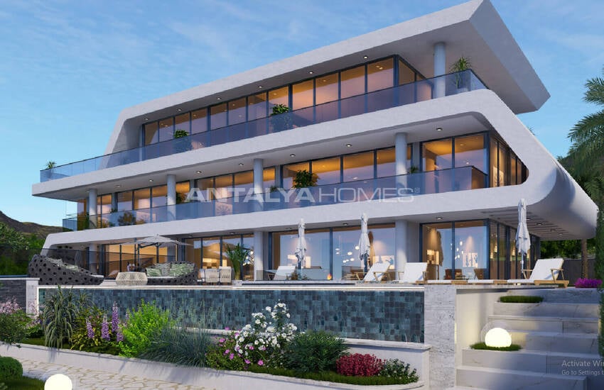 Freistehendes Haus Mit Meer- Und Burgblick In Alanya Antalya