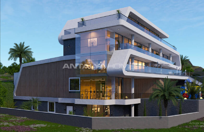 Detached Sea and Castle View House in Alanya Antalya 6