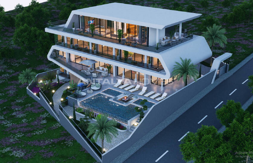 Detached Sea and Castle View House in Alanya Antalya 4