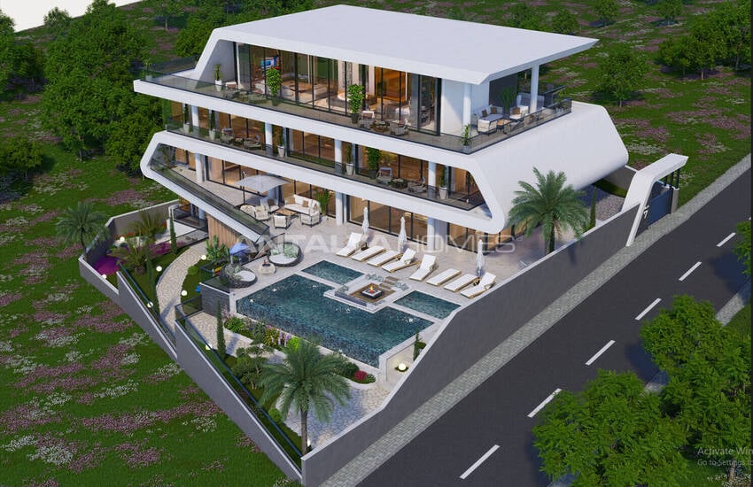 Detached Sea and Castle View House in Alanya Antalya 1