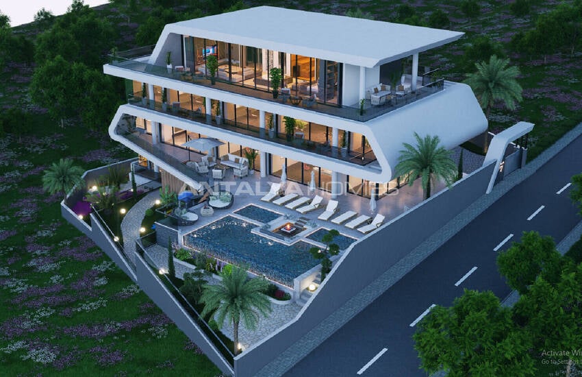 Detached Sea and Castle View House in Alanya Antalya 4