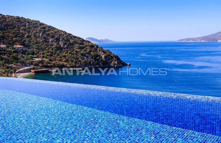 منازل بغرفة نوم واحدة وغرفتي نوم مطلة على البحر في كالكان أنطاليا 4