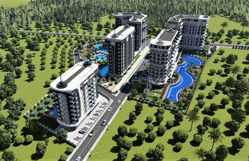 Stylish Flats in an Extensive Project in Alanya Avsallar 11