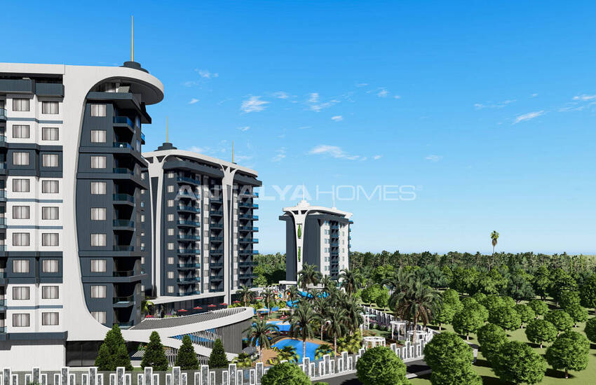 Stylish Flats in an Extensive Project in Alanya Avsallar 13