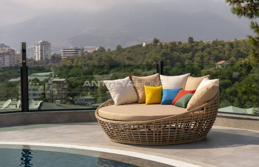 شقق مطلة على البحر والمدينة في مجمع مع مسبح في ألانيا 13