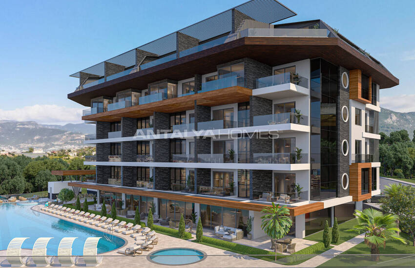 Meer- Und Stadtblick-wohnungen In Einer Anlage Mit Pool In Alanya 1