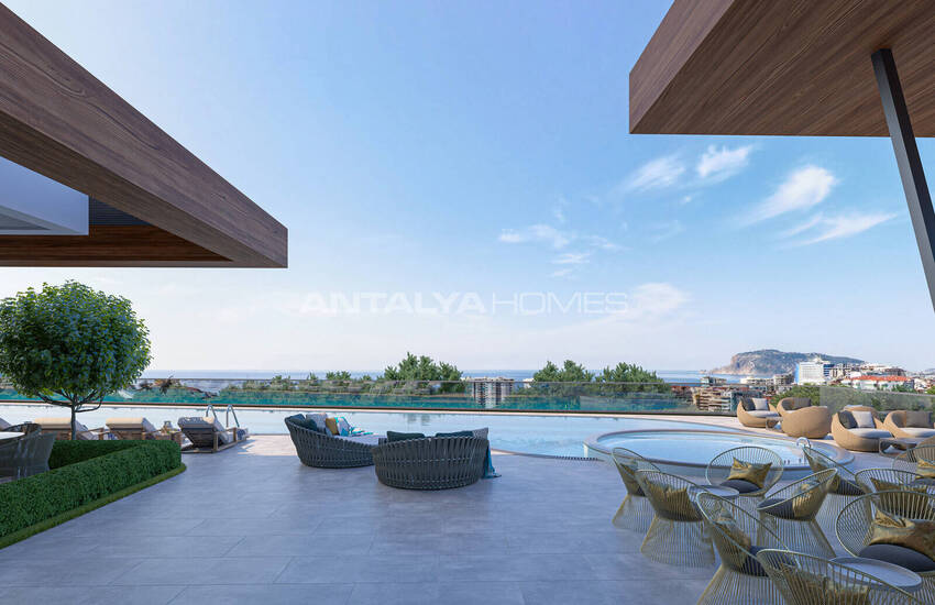 Meer- Und Stadtblick-wohnungen In Einer Anlage Mit Pool In Alanya 2