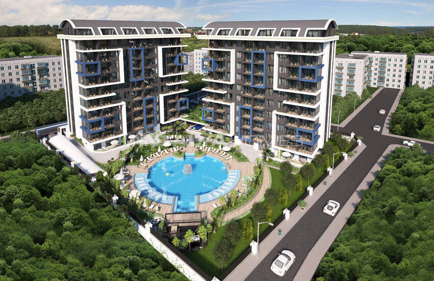 Apartments with Rich Amenities Near the Beach in Alanya