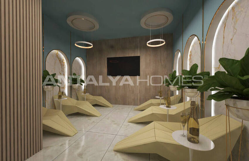 Квартиры с богатыми удобствами рядом с пляжем в Алании 17