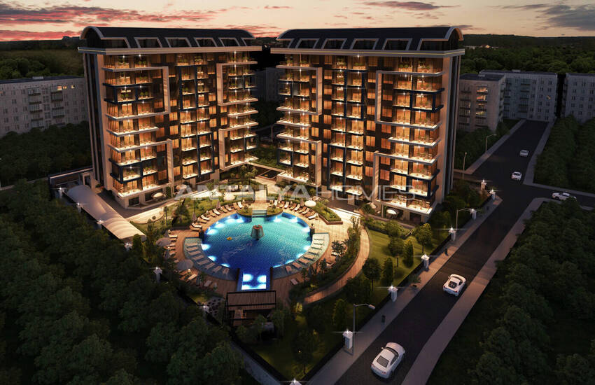 Alanya'da Plaja Yakın Zengin Olanaklara Sahip Sitede Daireler 7