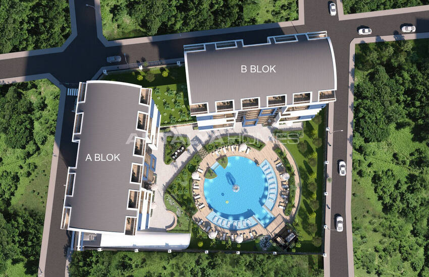 Alanya'da Plaja Yakın Zengin Olanaklara Sahip Sitede Daireler 8