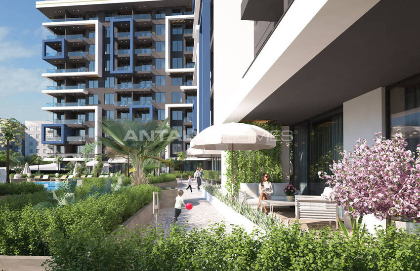 Alanya'da Plaja Yakın Zengin Olanaklara Sahip Sitede Daireler 5